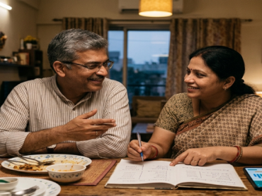 Indian couple planning their monthly SIP investment